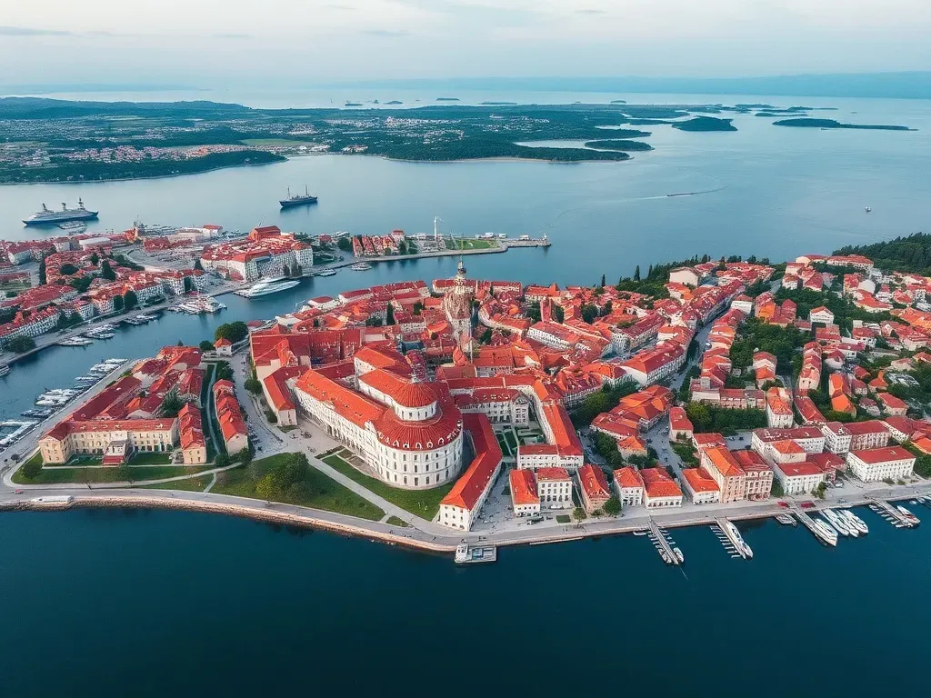 croatia city aerial view