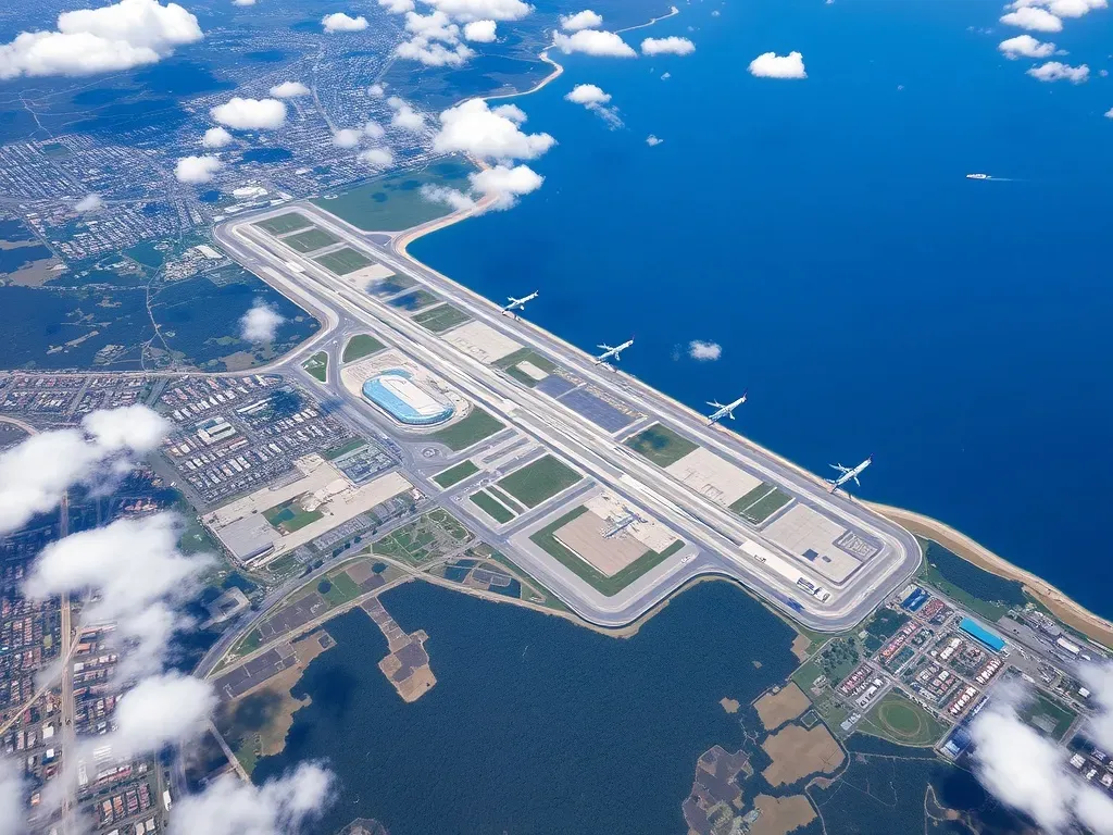 sidney airport aerial view