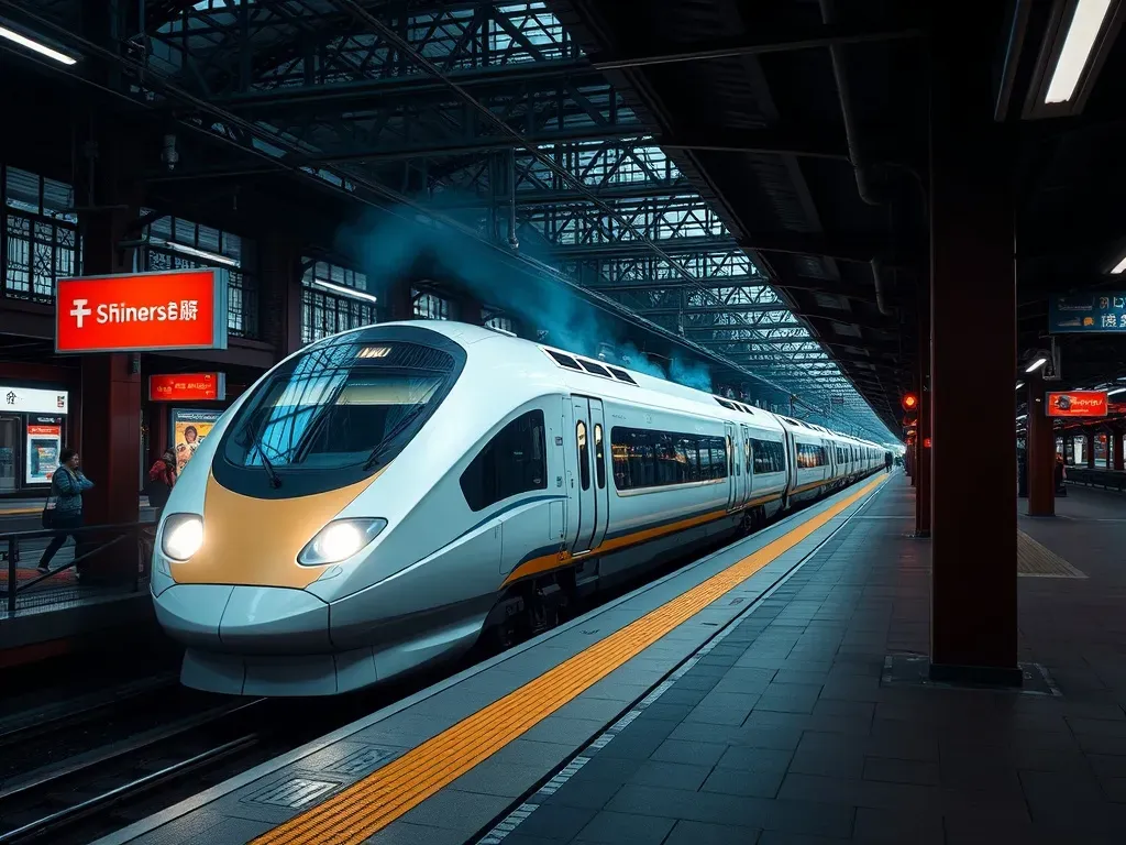 chinesse fast train on station