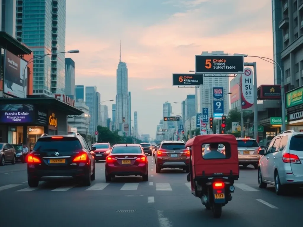 thailand traffic in city